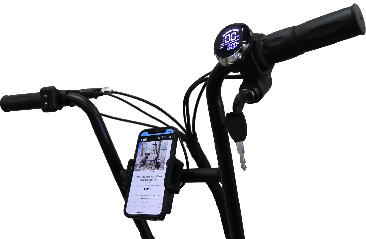 Steezer X Phone Holder with in-built USB Charger (Suits Steezer X with Front Suspension Only) Fiik Skateboards Australia