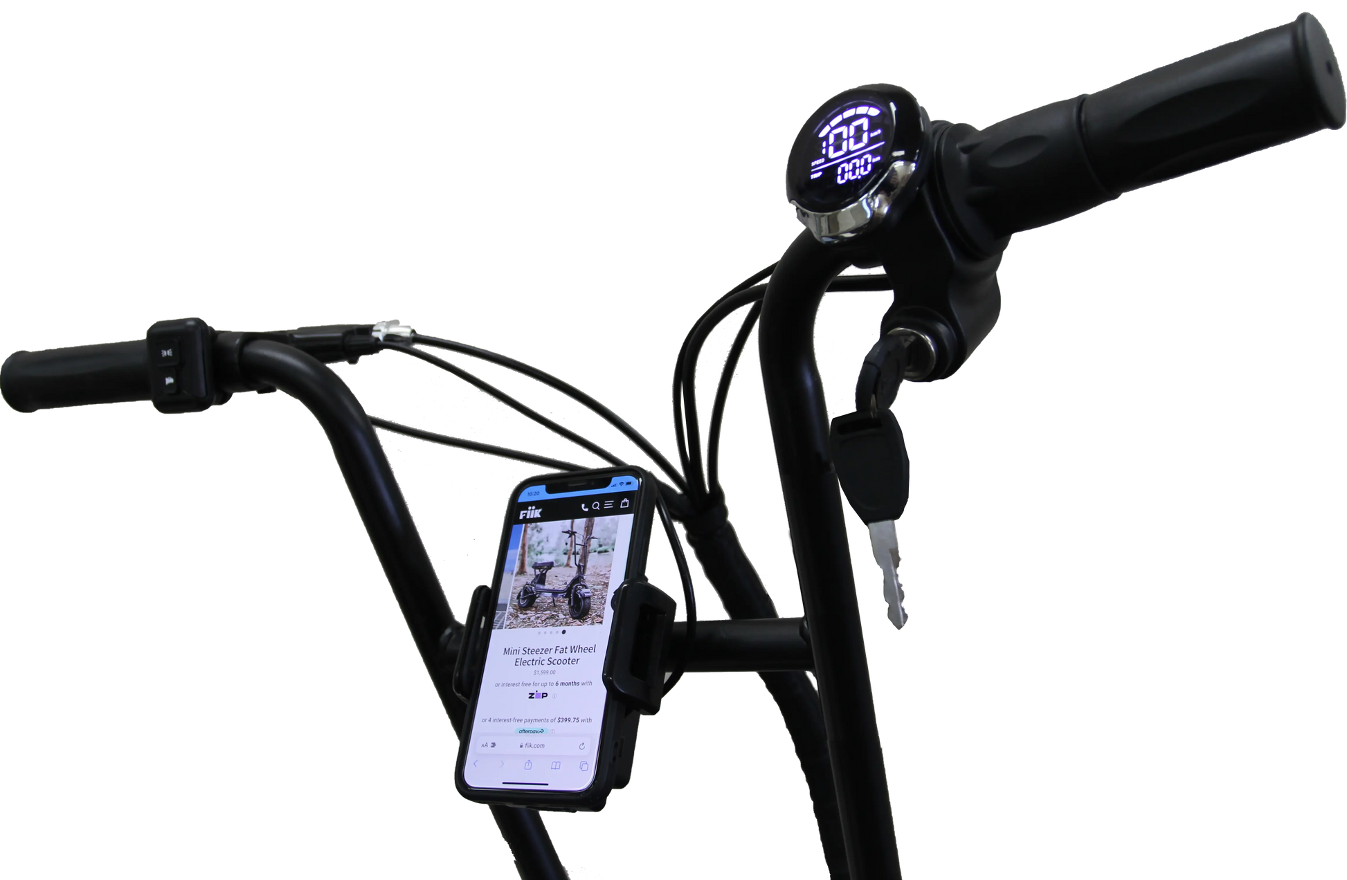 Steezer X Phone Holder with in-built USB Charger (Suits Steezer X with Front Suspension Only) Fiik Skateboards Australia